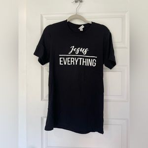 Jesus Over Anything- Black T-shirt- Size Medium